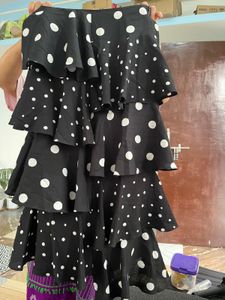 Black Polka Dot Ruffle Dress
