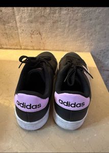 Adidas Black &amp; Pink Striped Sneakers