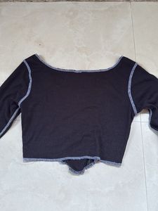 black skirt and top