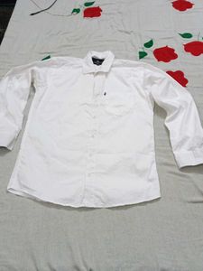 white cotton formal shirt