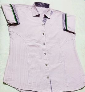 Striped Button-Up Top