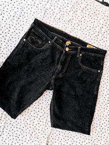 women's Black Denim Shorts