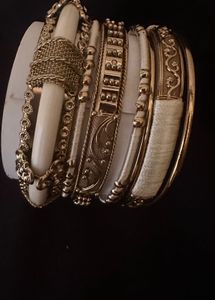 Vintage Ivory Resin Bangles