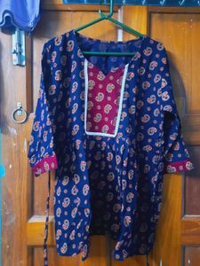 Blue Paisley Print Kurta