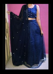 Glitter Work Lehenga Choli With Dupatta