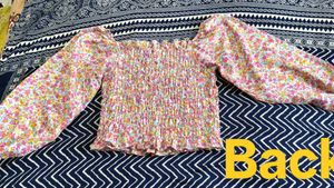 Floral Smocked Puff Sleeve off shoulder Top