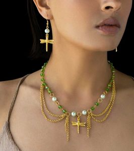 AntiTarnish,Dragonfly Charm Necklace & Earring Set