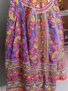 Vibrant Embroidered Ethnic Skirt
