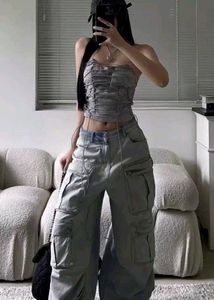 Y2k  Bluish grey vintage Casual Pants