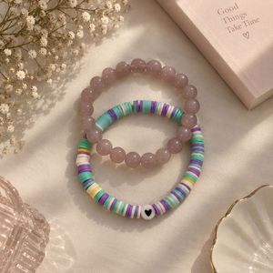 Set of 2 Stackable Beaded Bracelets