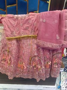 Beautiful Pink Embroidered Lehenga Choli