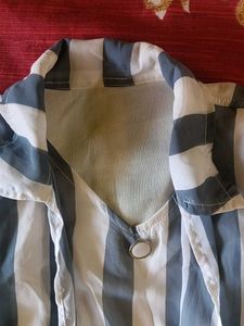 Striped Sheer Blouse
