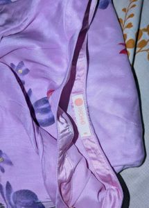 aachho Lilac Floral organza suit set