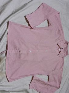 Pink Stripped Knotted shirt