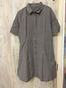 Chic Gingham Shirt Dress