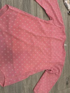 Chic Striped &amp; Pink Tops Set