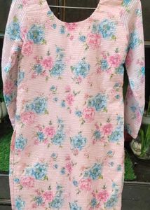 Pink digital Floral Sequins Kurta never worn