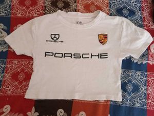 White Porsche Graphic T-Shirt