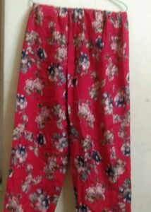 Vibrant Floral Print Red Kurta and pant set