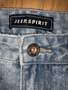 Jeep paint splatter Light Wash Distressed Jeans