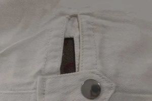 White Cut-Out Wide Leg Jeans