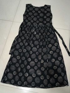 Black & White Printed Maxi Dress