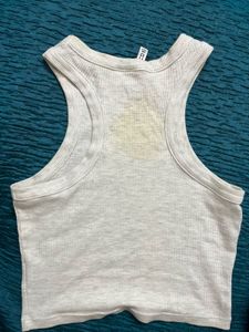 H &amp; M Ribbed Racerback Crop Top
