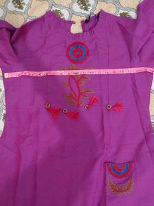 Stylish Purple Kurta with Tassels