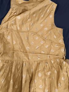 Ethnic Mustard Sleeveless Maxi dress