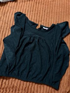 Stylish Black Textured Top