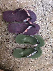 Two Soft Flip Flops Bundle In 5:5 Size For Women