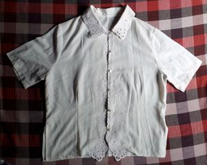 Cream Half Sleeve Shirt
