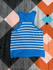 Blue &amp; White Striped Tank Top