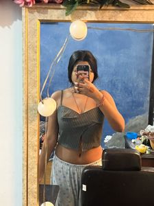 Pinstripe Crop Top