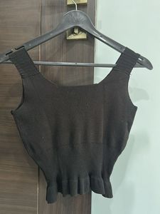 Chic Black Button-Up Knit Top