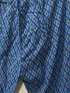 Blue Printed Womens Kurta