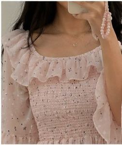 Cute Pink Floral Dress