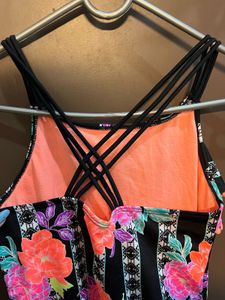 Floral Striped One-Piece Swimsuit