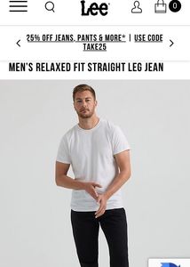 LEE MENS RELAXED FIT STRAIGHT LEG JEAN