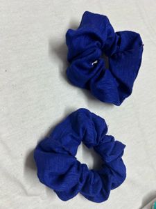 Blue Scrunchies (Set of 2)