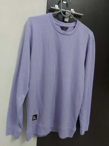 Lavender Ribbed Crewneck Hoodie