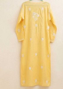 Yellow Chikankari Kurta(S)