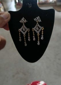 Elegant Dangle Earrings with Crystals