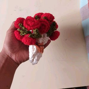 Handmade Crochet Doily with Roses