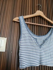 Striped Cropped Tank Top