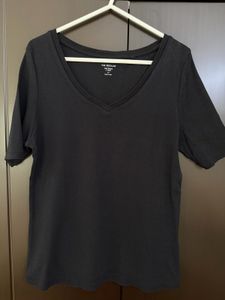 M&S Classic Black V-Neck T-Shirt