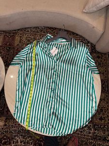 Chic Striped Button-Up Blouse