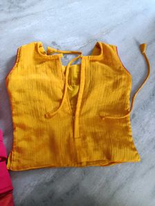 Beautiful Yellow &amp; Pink Lehenga Choli
