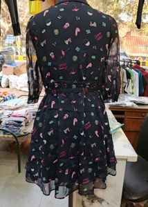 Cute Flamingo Print A-Line Dress