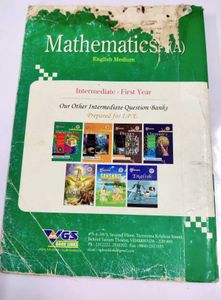 Mathematics I(A) - Intermediate First Year